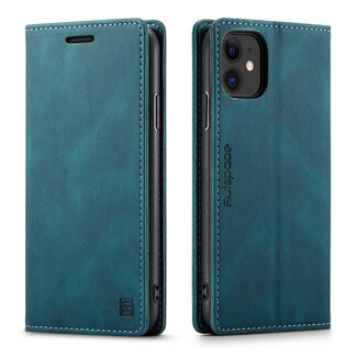 AutSpace AutSpace - iPhone 11 hoesje - Wallet Book Case - Magneetsluiting - met RFID bescherming - Blauw