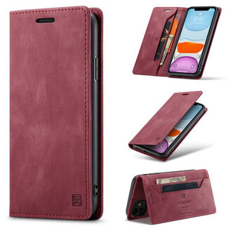 AutSpace AutSpace - iPhone 11 hoesje - Wallet Book Case - Magneetsluiting - met RFID bescherming - Rood