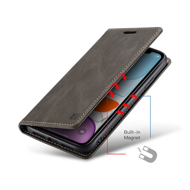 AutSpace - iPhone 11 Pro hoesje - Wallet Book Case - Magneetsluiting - met RFID bescherming - Bruin