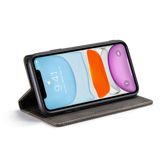 AutSpace - iPhone 11 Pro hoesje - Wallet Book Case - Magneetsluiting - met RFID bescherming - Bruin
