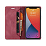 AutSpace - iPhone 12 Mini hoesje - Wallet Book Case - Magneetsluiting - met RFID bescherming - Rood