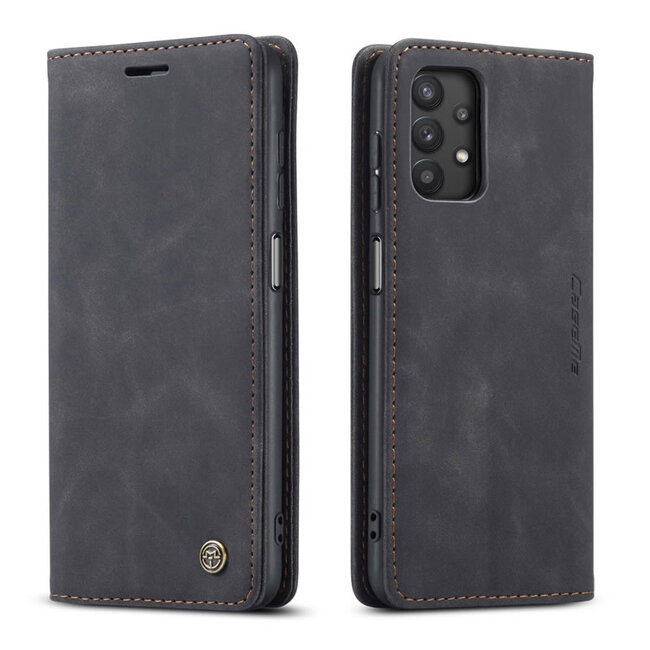 CaseMe - Samsung Galaxy A32 5G hoesje - Wallet Book Case - Magneetsluiting - Zwart