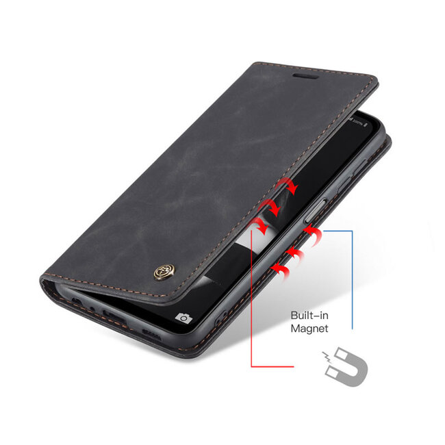 CaseMe - Samsung Galaxy A32 5G hoesje - Wallet Book Case - Magneetsluiting - Zwart