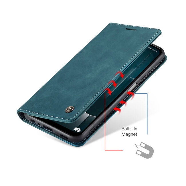 CaseMe - Samsung Galaxy A32 5G hoesje - Wallet Book Case - Magneetsluiting - Blauw