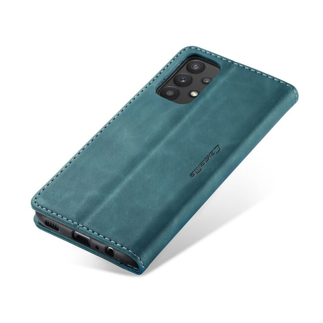 CaseMe - Samsung Galaxy A32 5G hoesje - Wallet Book Case - Magneetsluiting - Blauw