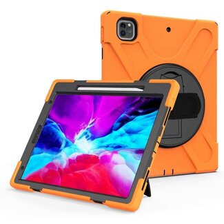 Case2go iPad Pro 12.9 (2018/2020) Cover - Hand Strap Armor Case - Oranje