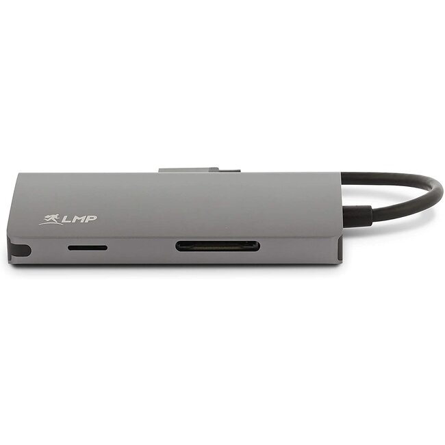 LMP - USB-C Mini Dock - 8-poorts USB-C Mini-Dock met HDMI, USB 3.0, Ethernet, SD / MicroSD, USB-C - Space Grey