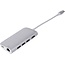 LMP - USB-C Mini Dock - 8-poorts USB-C Mini-Dock met HDMI, USB 3.0, Ethernet, SD / MicroSD, USB-C - Zilver