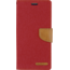 iPhone 12 Mini Hoesje - Mercury Canvas Diary Wallet Case - Hoesje met Pasjeshouder - Rood