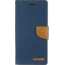 iPhone 12 Mini Hoesje - Mercury Canvas Diary Wallet Case - Hoesje met Pasjeshouder - Blauw