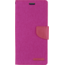 Mercury Goospery iPhone 12 / 12 Pro Hoesje - Mercury Canvas Diary Wallet Case - Hoesje met Pasjeshouder - Roze