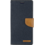 Mercury Goospery iPhone 12 Pro Max Hoesje - Mercury Canvas Diary Wallet Case - Hoesje met Pasjeshouder - Donker Blauw