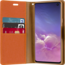 Samsung Galaxy A72 5G Hoesje - Mercury Canvas Diary Wallet Case - Hoesje met Pasjeshouder - Oranje