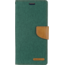 Mercury Goospery Samsung Galaxy Note 20 Hoesje - Mercury Canvas Diary Wallet Case - Hoesje met Pasjeshouder - Groen