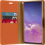Samsung Galaxy Note 20 Hoesje - Mercury Canvas Diary Wallet Case - Hoesje met Pasjeshouder - Oranje