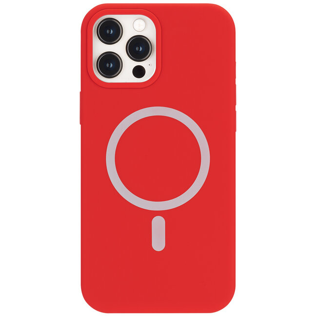 iPhone 12 Mini Hoesje - Magsafe Case - Magsafe compatibel - TPU Back Cover - Rood