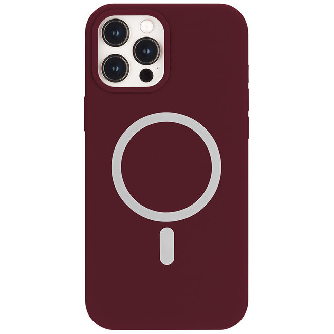 iPhone 12 / 12 Pro Hoesje - Magsafe Case - Magsafe compatibel - TPU Back Cover - Wine Red