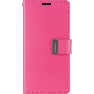 Mercury Goospery iPhone 11 Pro Hoesje - Goospery Rich Diary Case  - Hoesje met Pasjeshouder - Magenta