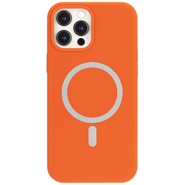 iPhone 12 Pro Max Hoesje - Magsafe Case - Magsafe compatibel - TPU Back Cover - Oranje