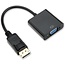 DisplayPort naar VGA Adapter - Gold-Plated - 1080P - Zwart