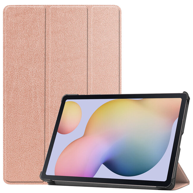 Case2go - Hoes voor de Samsung Galaxy Tab S7 (2020) - Tri-Fold Book Case - Rosé Goud