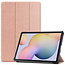 Case2go - Hoes voor de Samsung Galaxy Tab S7 (2020) - Tri-Fold Book Case - Rosé Goud