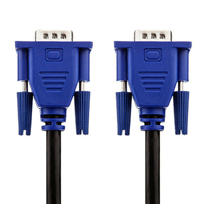 VGA Kabel - VGA Monitor kabel - VGA naar VGA - 1.5 Meter - Zwart/Blauw