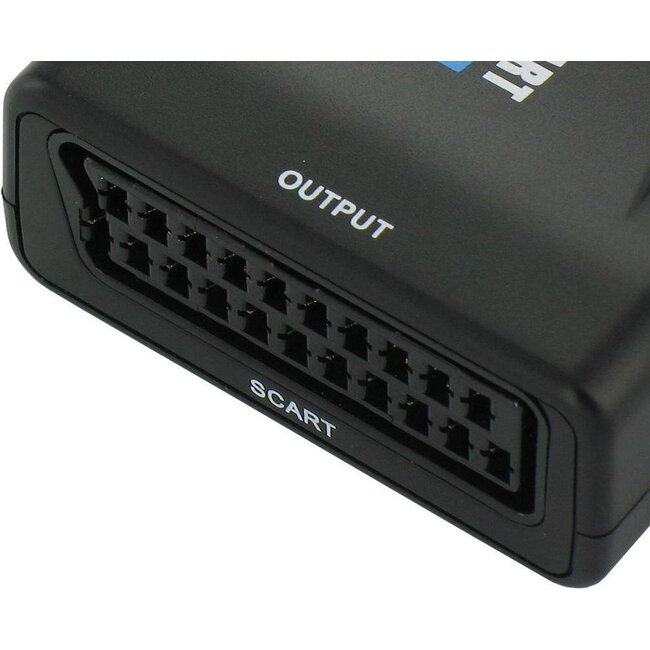HDMI naar Scart Adapter - Full HD - 720P / 1080P - Plug & Play - Scart Schakelaar - Zwart
