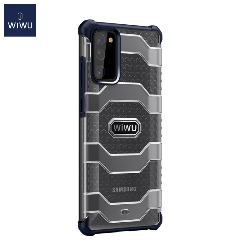 WiWu - Samsung Galaxy S20 FE Hoesje - Voyager Case - Schokbestendige Back Cover - Donker Blauw afbeelding