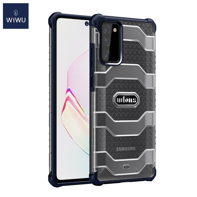 WiWu - Samsung Galaxy S20 FE Hoesje - Voyager Case - Schokbestendige Back Cover - Donker Blauw