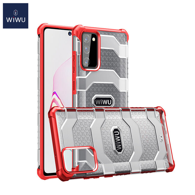WiWu - Samsung Galaxy Note 20 Hoesje - Voyager Case - Schokbestendige Back Cover - Rood