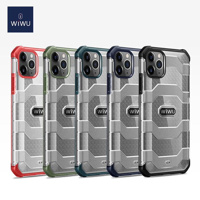 WiWu - iPhone 12 / iPhone 12 Pro Hoesje - Voyager Case - Schokbestendige Back Cover - Rood