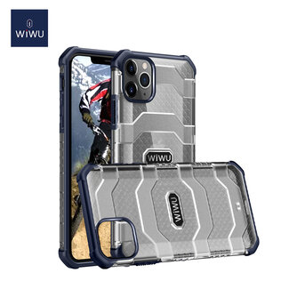 WIWU WiWu - iPhone 12 Pro Max Hoesje - Voyager Case - Schokbestendige Back Cover - Donker Blauw