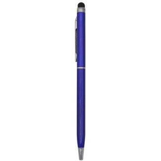 Case2go 1 Stuks - Touch Pen - 2 in 1 Stylus Pen voor smartphone en tablet - Metaal - Blauw