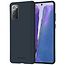 Mercury Goospery Samsung Galaxy Note 20 Hoesje - Soft Feeling Case - Back Cover - Donker Blauw