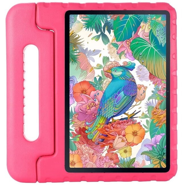 Case2go - Kinderhoes voor de Samsung Galaxy Tab S7 - 11 inch - Schokbestendige case met handvat - Eva Kids Cover - Magenta