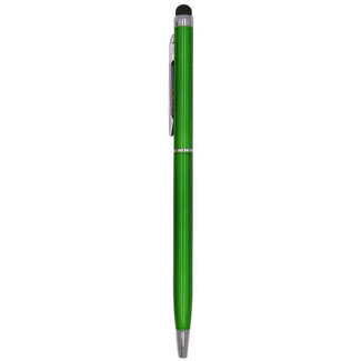 Case2go 1 Stuks - Touch Pen - 2 in 1 Stylus Pen voor smartphone en tablet - Metaal - Groen