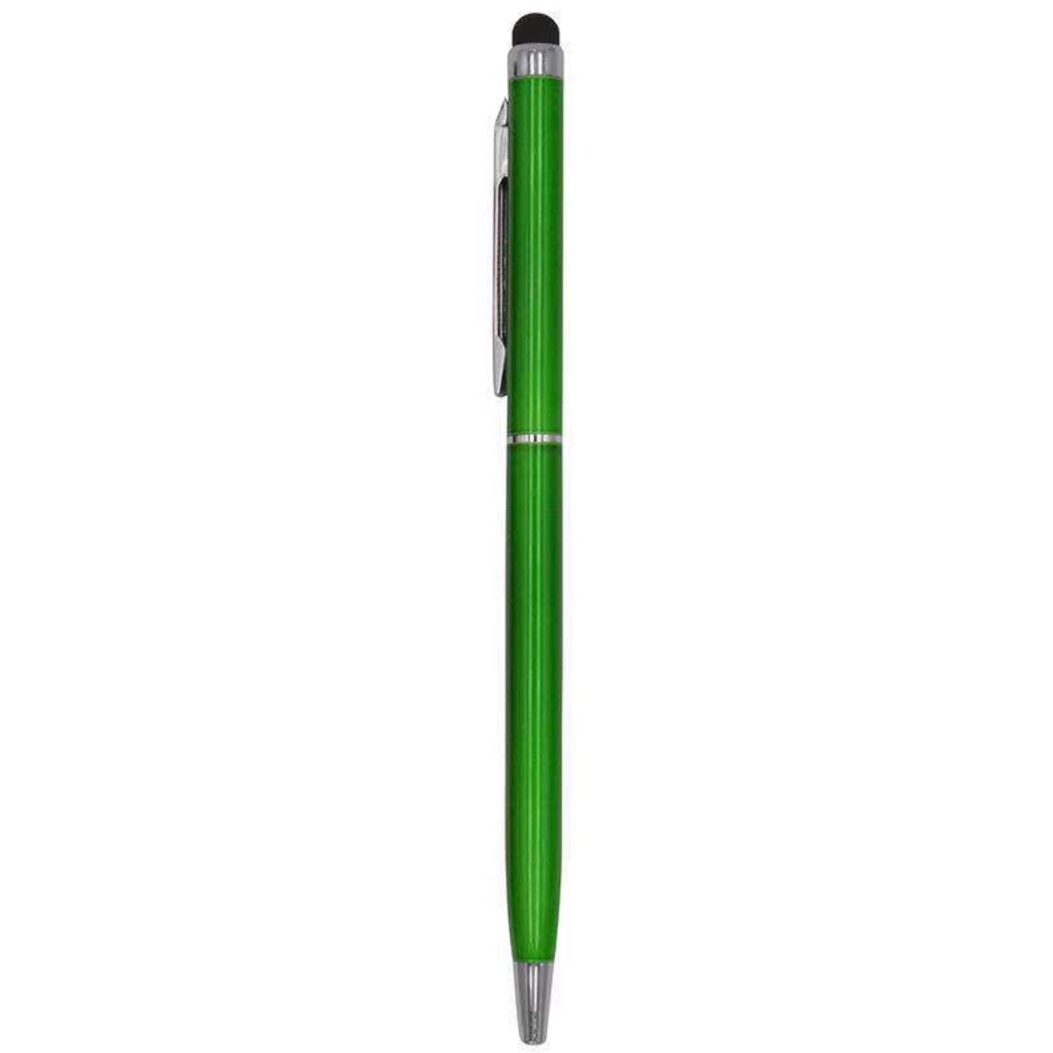 1 Stuks - Touch Pen - 2 in 1 Stylus Pen voor smartphone en tablet - Metaal - Groen afbeelding