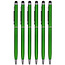 6 Stuks - Touch Pen - 2 in 1 Stylus Pen voor smartphone en tablet - Metaal - Groen