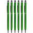 Case2go 6 Stuks - Touch Pen - 2 in 1 Stylus Pen voor smartphone en tablet - Metaal - Groen