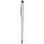 Case2go 1 Stuks - Touch Pen - 2 in 1 Stylus Pen voor smartphone en tablet - Metaal - Wit