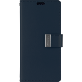 Mercury Goospery Samsung Galaxy S20 Plus Hoesje - Goospery Rich Diary Case - Hoesje met Pasjeshouder - Donker Blauw