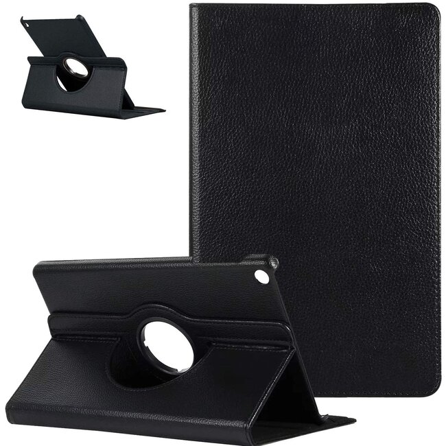 Case2go - Hoes voor de Samsung Galaxy Tab A7 (2020) - 360 Graden Draaibare Book Case Cover - 10.4 inch - Zwart