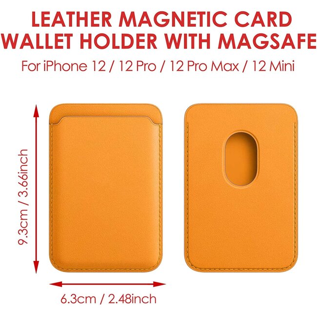 Magsafe Wallet Case voor iPhone 12 Mini / iPhone 12 / iPhone 12 Pro / iPhone 12 Pro MAX - Magnetische Kaarthouder - Pasjeshouder - Zwart