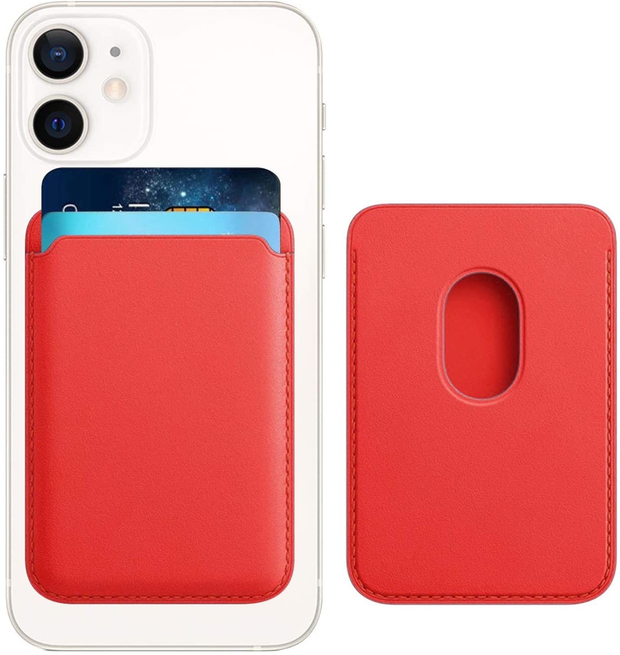 Sluimeren sensor keten Magsafe Wallet Case voor iPhone 12 Mini / iPhone 12 / iPhone 12 Pro / iPhone  12 Pro MAX - Magnetische Kaarthouder - Pasjeshouder - Zwart | Case2go.nl