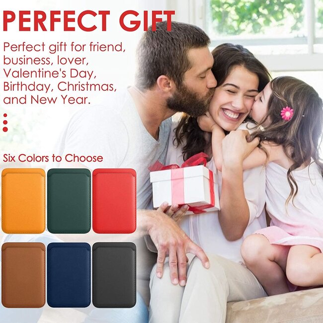 Magsafe Wallet Case voor iPhone 12 Mini / iPhone 12 / iPhone 12 Pro / iPhone 12 Pro MAX - Magnetische Kaarthouder - Pasjeshouder - Oranje