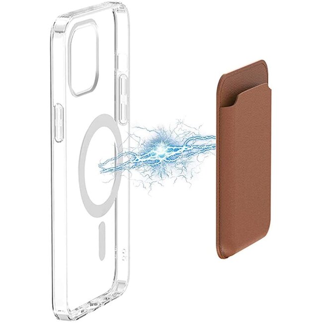 Magsafe Wallet Case voor iPhone 12 Mini / iPhone 12 / iPhone 12 Pro / iPhone 12 Pro MAX - Magnetische Kaarthouder - Pasjeshouder - Oranje