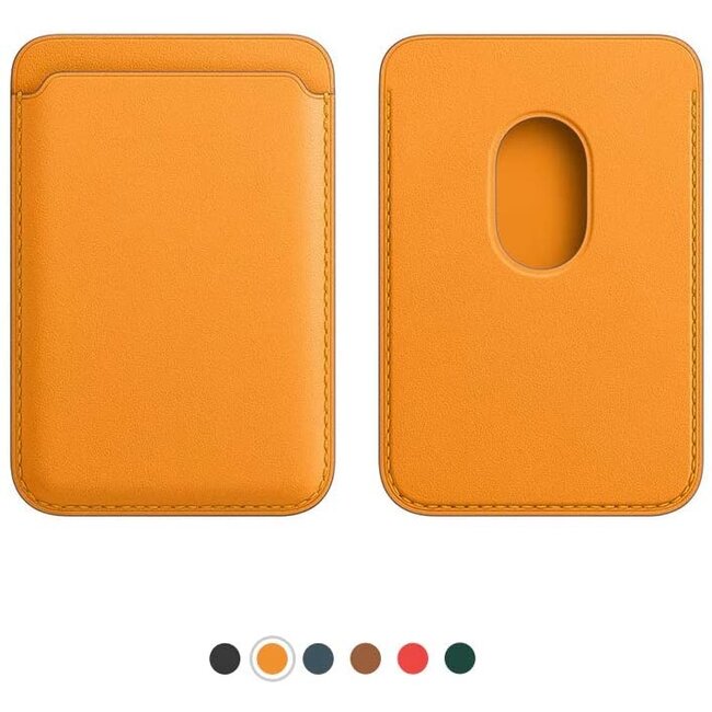 Magsafe Wallet Case voor iPhone 12 Mini / iPhone 12 / iPhone 12 Pro / iPhone 12 Pro MAX - Magnetische Kaarthouder - Pasjeshouder - Oranje