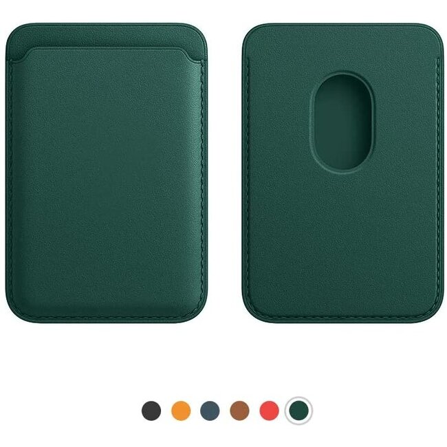 Magsafe Wallet Case voor iPhone 12 Mini / iPhone 12 / iPhone 12 Pro / iPhone 12 Pro MAX - Magnetische Kaarthouder - Pasjeshouder - Donker Groen