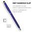 1 Stuks - Touch Pen - 2 in 1 Stylus Pen voor smartphone en tablet - Metaal - Blauw